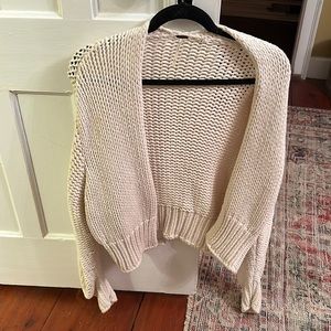 Free People open style sweater white/cream worn once/washed once